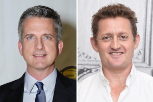 Bill Simmons smiling; Alex Winter smiling