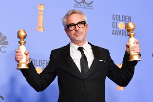Best Director - Motion Picture - Roma - and Best Motion Picture - Foreign Language - Roma - winner Alfonso Cuarón poses in the press room during the 75th Annual Golden Globe Awards held at The Beverly Hilton Hotel on January 06, 2019 in Beverly Hills, California.