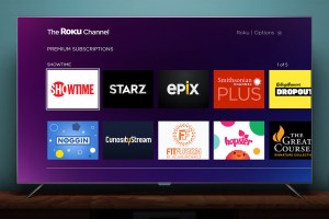 Roku Channel menu on a TV