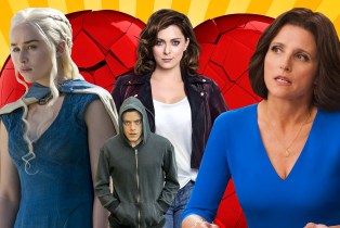 collage of Crazy Ex-Girlfriend, Mr. Robot, Game of Thrones, and Veep