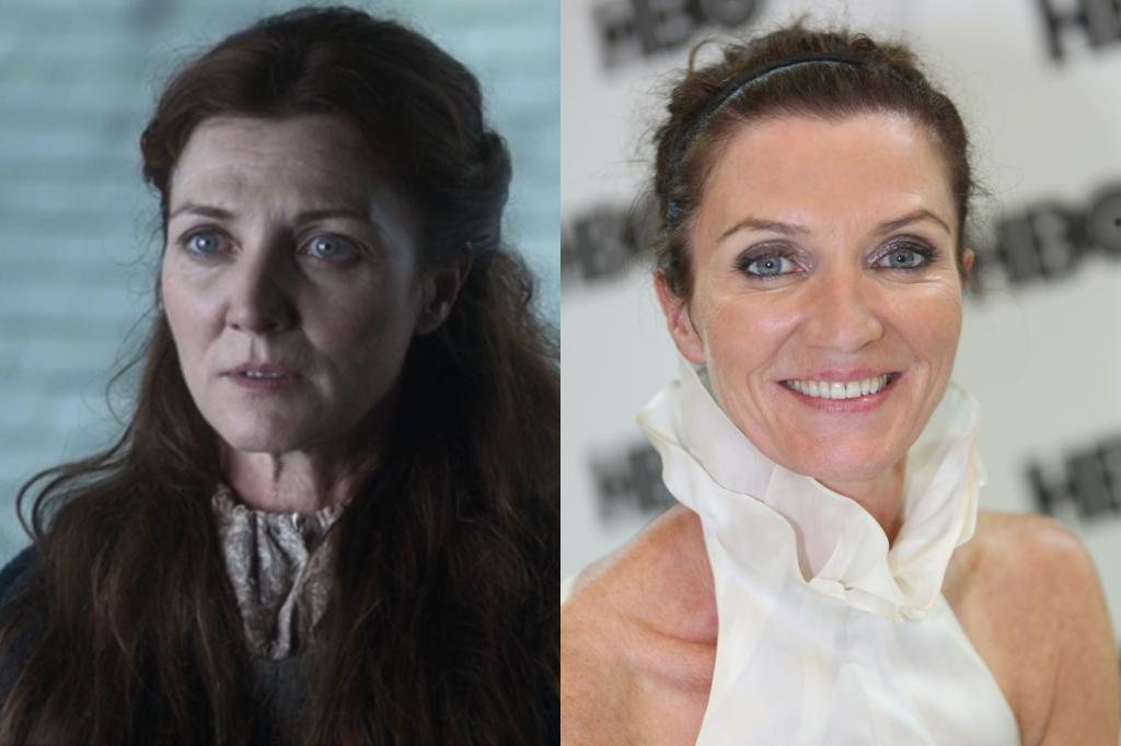 Side by side of Catelyn Stark and Michelle Fairley