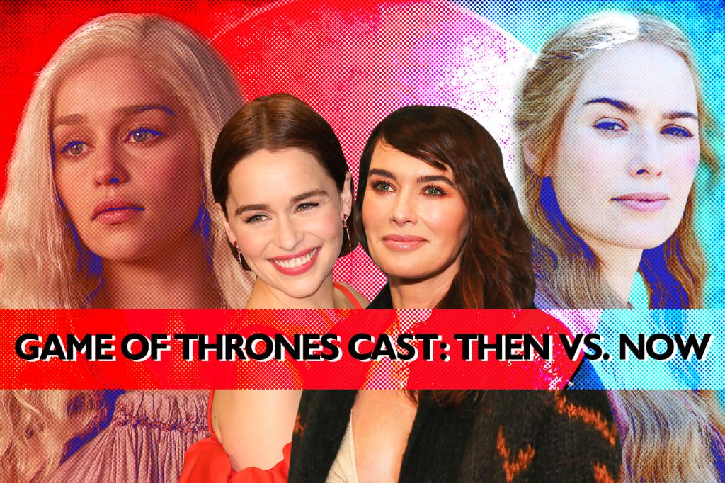 collage of daenerys targaryen/emilia clarke and cersei lannister/lena headey