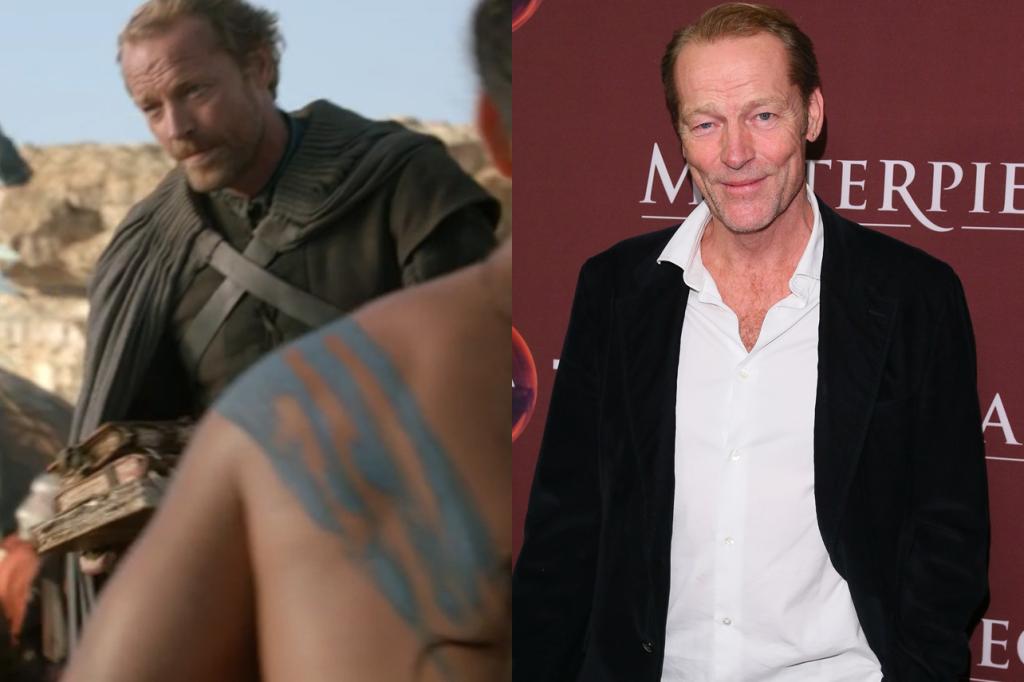 Side by side of Ser Jorah and Iain Glen