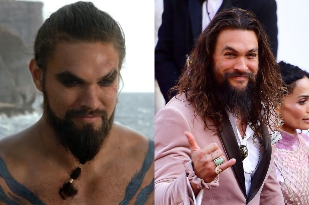 Side by side of Khal Drogo and Jason Momoa