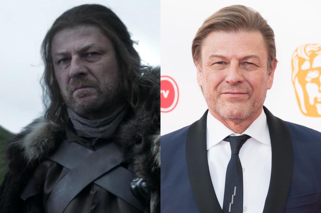 Side by side of Ned Stark and Sean Bean