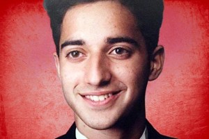 Adnan Syed in a school portrait with a red background