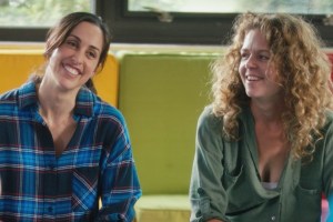 Catherine Reitman and Juno Rinaldi in Workin' Moms