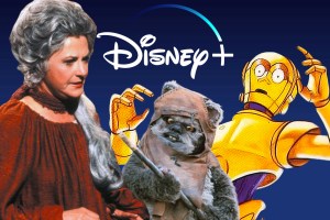 collage of - WICKET W. WARRICK - BEA ARTHUR from the Holiday Special - C-3PO from the "Droids" cartoon