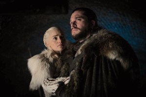 Jon and Daenerys in the crypts of Winterfell