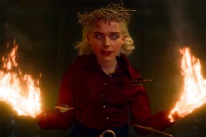 Chilling Adventures of Sabrina, Sabrina close-up on fire