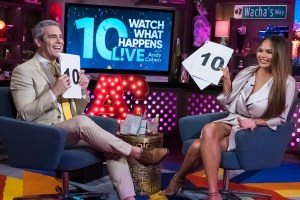 Andy Cohen and Chrissy Teigen on WWHL 10 year special