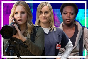 collage of Orange Is the New Back S7 Widows (2018) Veronica Mars S4