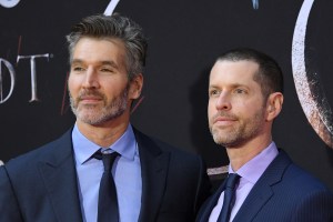 David Benioff and D.B. Weiss at the Game of Thrones Season 8 premiere