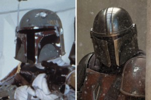 Side-by-side of Boba Fett and The Mandalorian