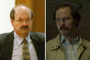 Side-by-side of the real BTK Killer and the character on Mindhunter