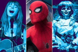 3 way split of Spider-Man: Far From Home Annabelle Comes Home Wild Rose