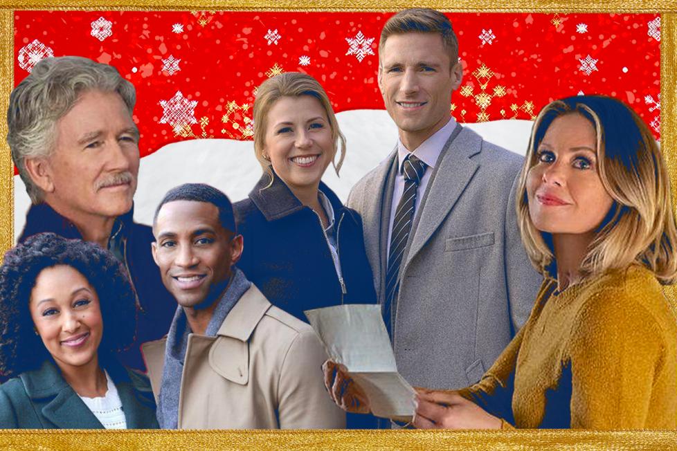 collage of hallmark Christmas films