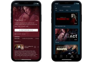 Hulu app on two iPhones