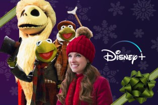 collage of disney+ christmas movies