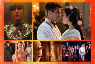 collage of To All the Boys: PS I Still Love You The Kissing Booth 2 (attached photos from first film) The Willoughbys The Prom Taylor Swift