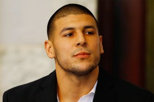 Aaron Hernandez in court in 2015