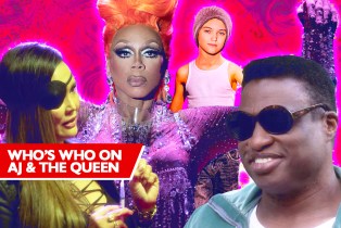 collage of the cast of AJ & the Queen