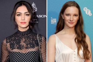 Side by side of Nazanin Boniadi and Morfydd Clark.