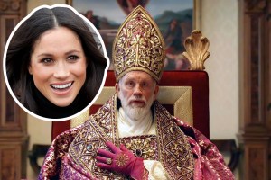 John Malkovich as The New Pope and Meghan Markle's face