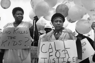 Photo of people protesting in Atlanta's Missing and Murdered