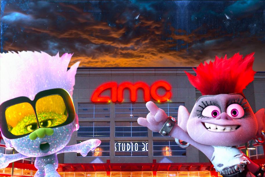 TROLLS outside of an AMC Theater location