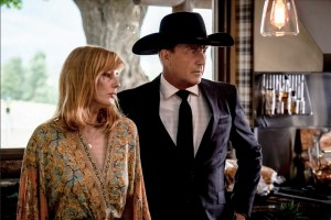 Kevin Costner and Kelly Reilly on Yellowstone