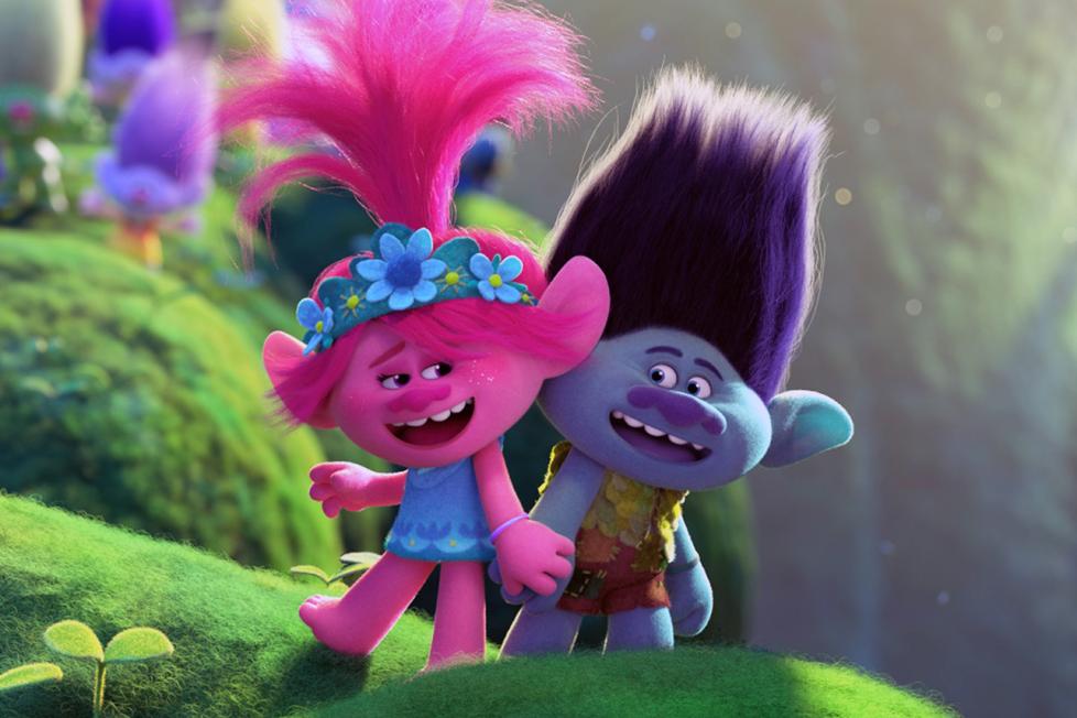 TROLLS WORLD TOUR, from left: Poppy (voice: Anna Kendrick), Branch (voice: Justin Timberlake), 2020