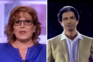 Joy Behar on The View; hologram of Robert Kardashian