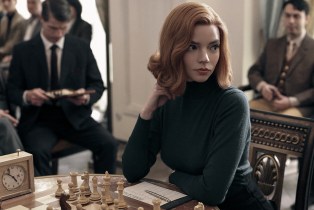 Anya Taylor-Joy playing chess in The Queen's Gambit