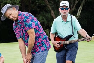 Bill and EdMurray on a golf course