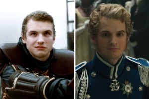 Side-by-side of Freddie Stroma as Cormac McLaggen and Prince Friedrich