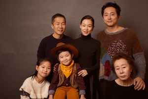 PARK CITY, UT - JANUARY 26: Noel Cho, Isaac Chung, Han Ye-ri, Steven Yeun, and Youn Yuh Jung from Minari