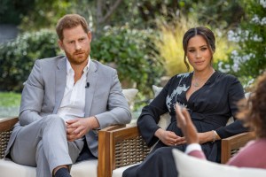 Harry and Meghan sit with Oprah