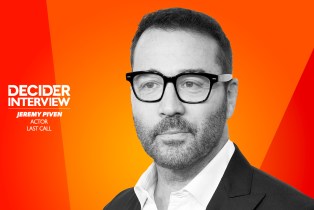 JEREMY PIVEN in black and white on a bright orange background