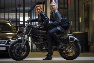 Black Widow - Natasha and Yelena on motorcycle