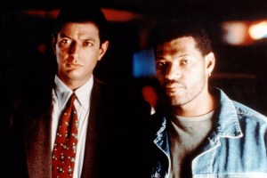 DEEP COVER, from left: Jeff Goldblum, Laurence Fishburne, 1992. ©New Line Cinema/courtesy Everett Co