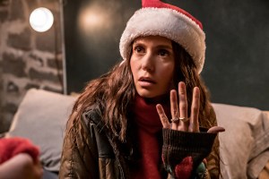 Love Hard. (Pictured) Nina Dobrev as Natalie Bauer in Love Hard. Cr. Bettina Strauss/Netflix © 2021