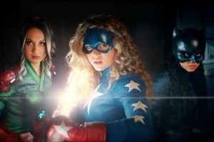 DC's Stargirl -- "Summer School: Chapter Thirteen" -- Image Number: STG213a_0006r.jpg -- Pictured (L-R): Meg DeLacy as Cindy Burman/Shiv, Brec Bassinger as Courtney Whitmore/Stargirl and Yvette Monreal as Yolanda Montez/Wildcat -- Photo: The CW -- © 2021 The CW Network, LLC. All Rights Reserved.