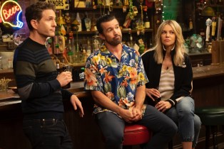 Glenn Howerton as Dennis, Rob McElhenney as Mac, Kaitlin Olson as Dee in “IT'S ALWAYS SUNNY IN PHILADELPHIA” -- "The Gang Makes Lethal Weapon 7"