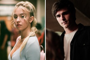 Side-by-side of Sydney Sweeney and Jacob Elordi in Euphoria S2