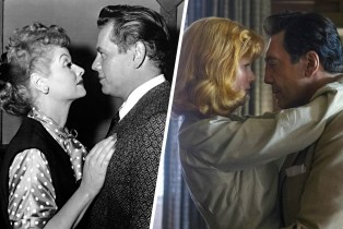 Lucille Ball and Desi Arnaz; Nicole Kidman and Javier Bardem in Being the Ricardos