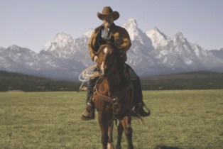 Josh Brolin riding a horse