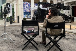 Penn Badgley on the set of 'You' Season 4