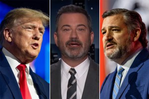 Donald Trump, Jimmy Kimmel and Ted Cruz