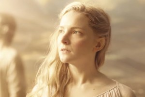 Galdriel bathed in light in the Lord of the Rings: The Rings of Power teaser